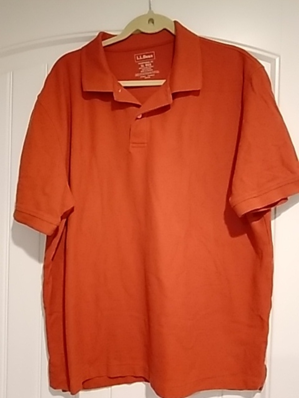 L.L. Bean Men's Bright Orange Polo Shirt